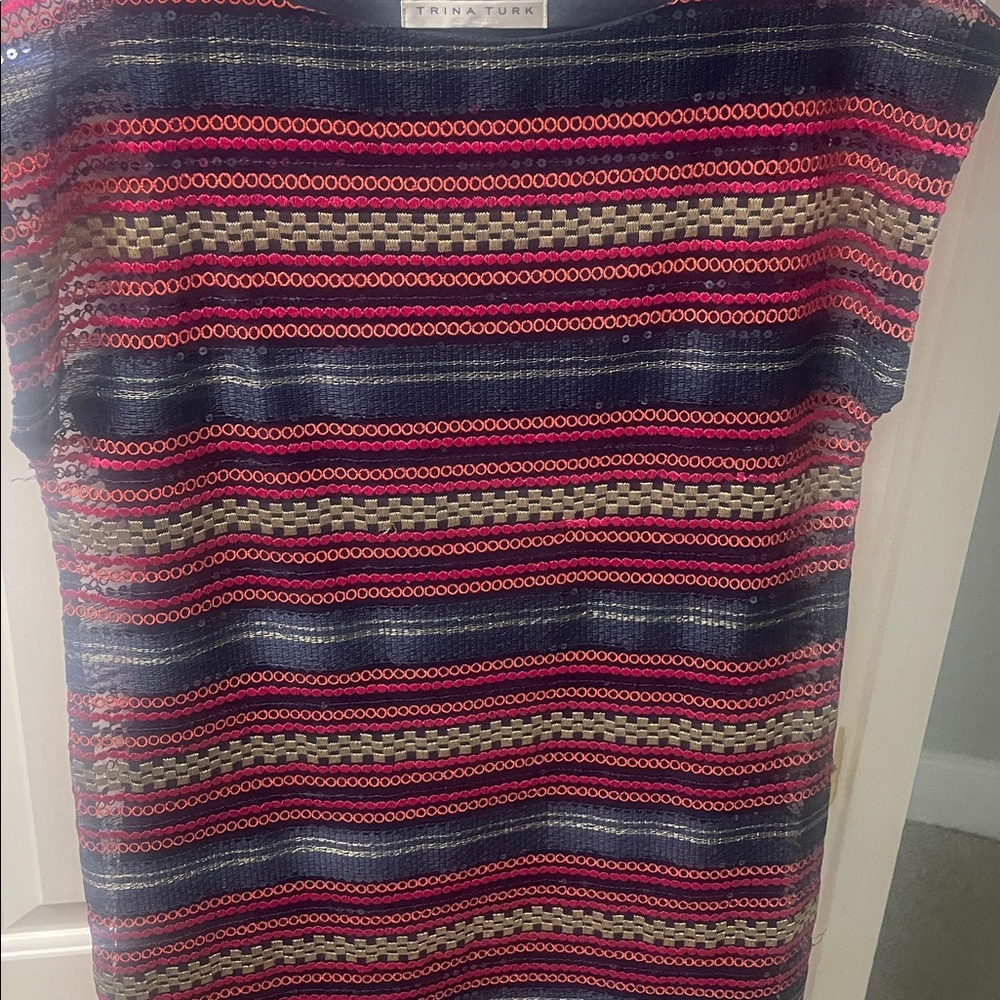 Trina Turk Vibrant Striped Knit Dress